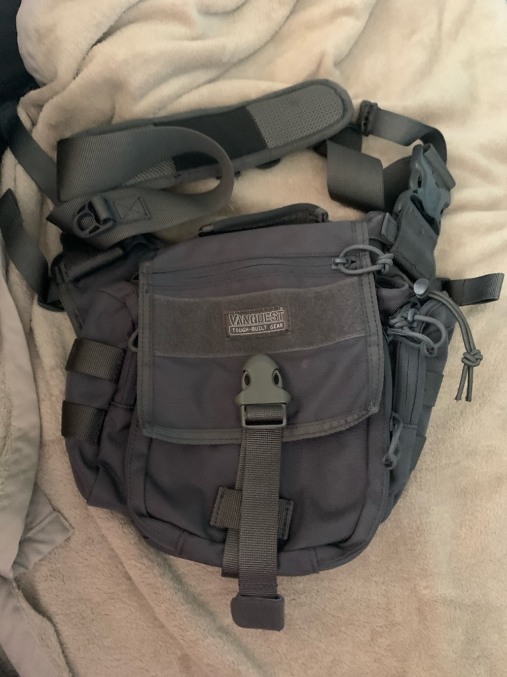 Dark Gray Tactical Sling Bag for Men